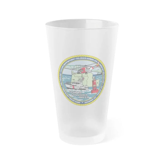 USCGS Columbia River (U.S. Coast Guard) Frosted Pint Glass 16oz Default Title - Go Mug Yourself