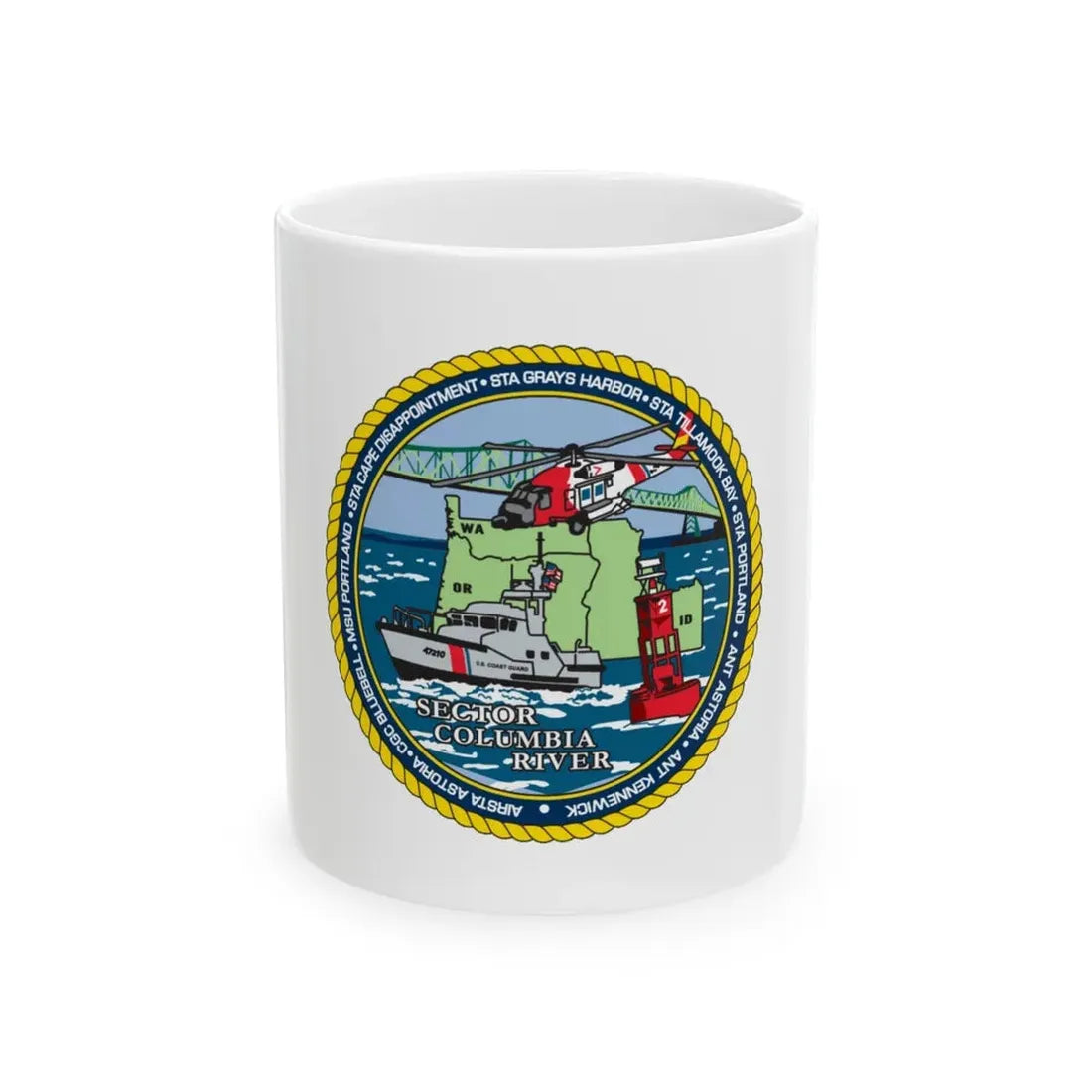 USCGS Columbia River (U.S. Coast Guard) White Coffee Mug 11oz - Go Mug Yourself