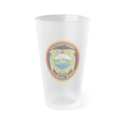 USCGS Ketchikan (U.S. Coast Guard) Frosted Pint Glass 16oz-Go Mug Yourself