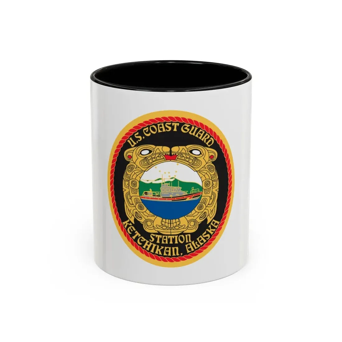 USCGS Ketchikan (U.S. Coast Guard) Accent Coffee Mug 11oz Black - Go Mug Yourself