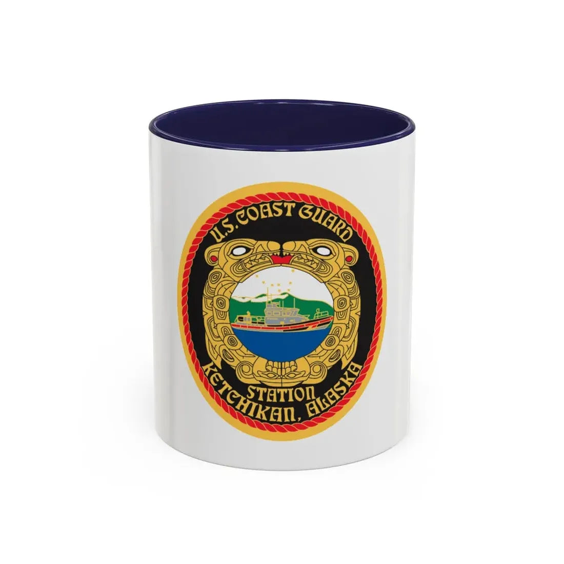 USCGS Ketchikan (U.S. Coast Guard) Accent Coffee Mug 11oz Navy - Go Mug Yourself
