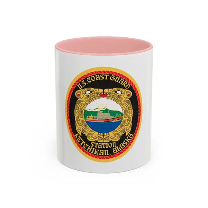 USCGS Ketchikan (U.S. Coast Guard) Accent Coffee Mug 11oz Pink - Go Mug Yourself