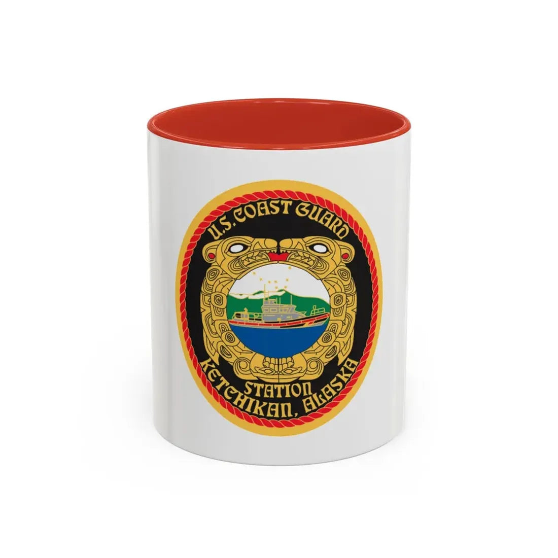 USCGS Ketchikan (U.S. Coast Guard) Accent Coffee Mug 11oz Red - Go Mug Yourself