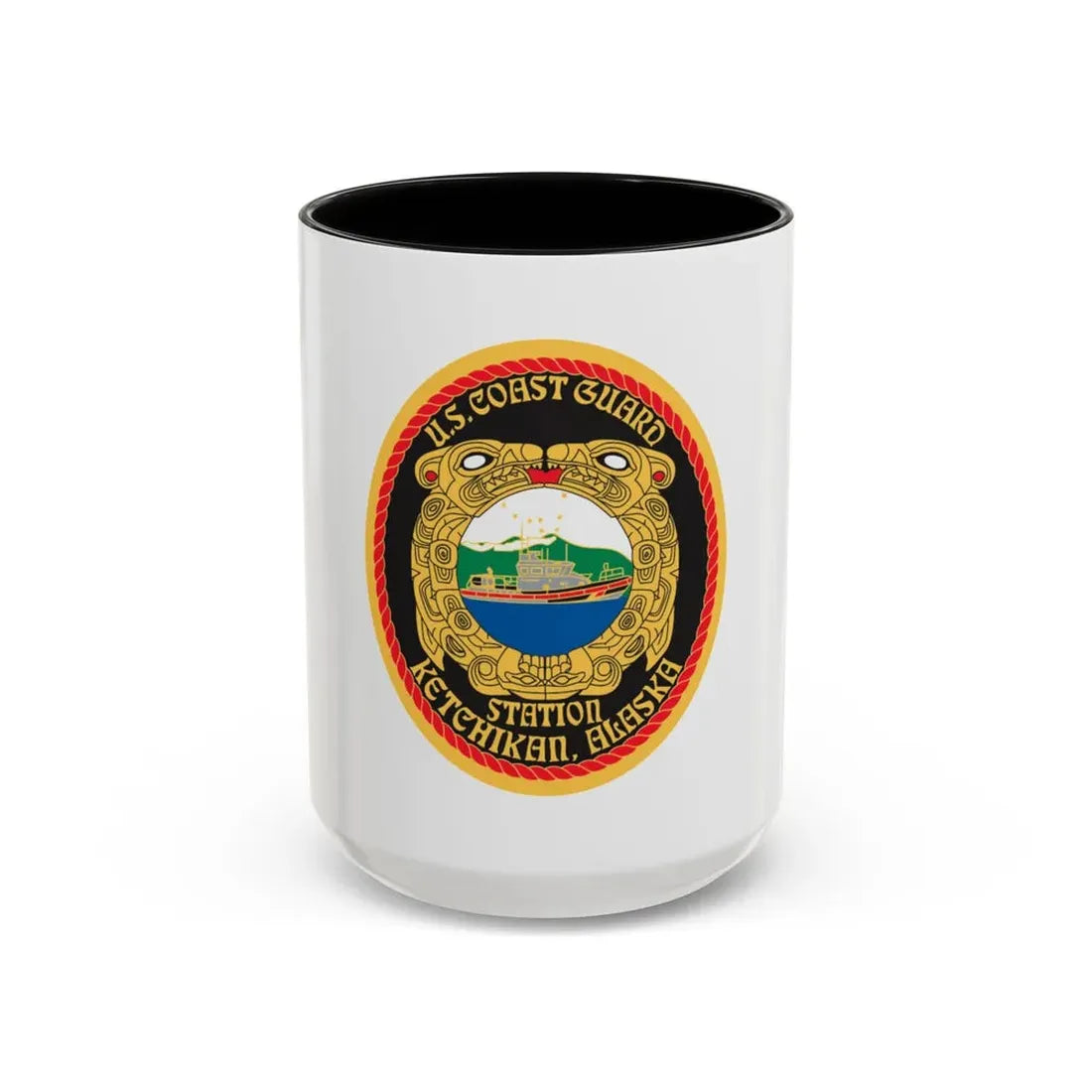 USCGS Ketchikan (U.S. Coast Guard) Accent Coffee Mug 15oz Black - Go Mug Yourself