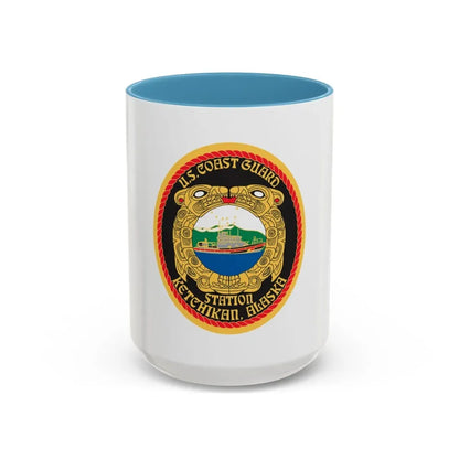 USCGS Ketchikan (U.S. Coast Guard) Accent Coffee Mug 15oz Light Blue - Go Mug Yourself