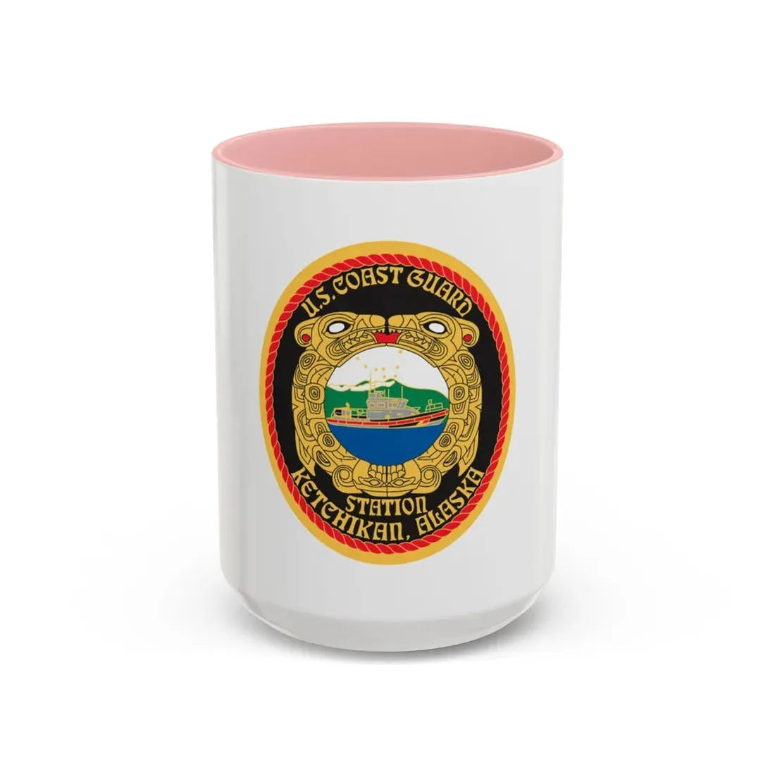 USCGS Ketchikan (U.S. Coast Guard) Accent Coffee Mug 15oz Pink - Go Mug Yourself