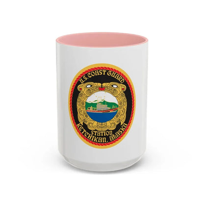 USCGS Ketchikan (U.S. Coast Guard) Accent Coffee Mug 15oz Pink - Go Mug Yourself
