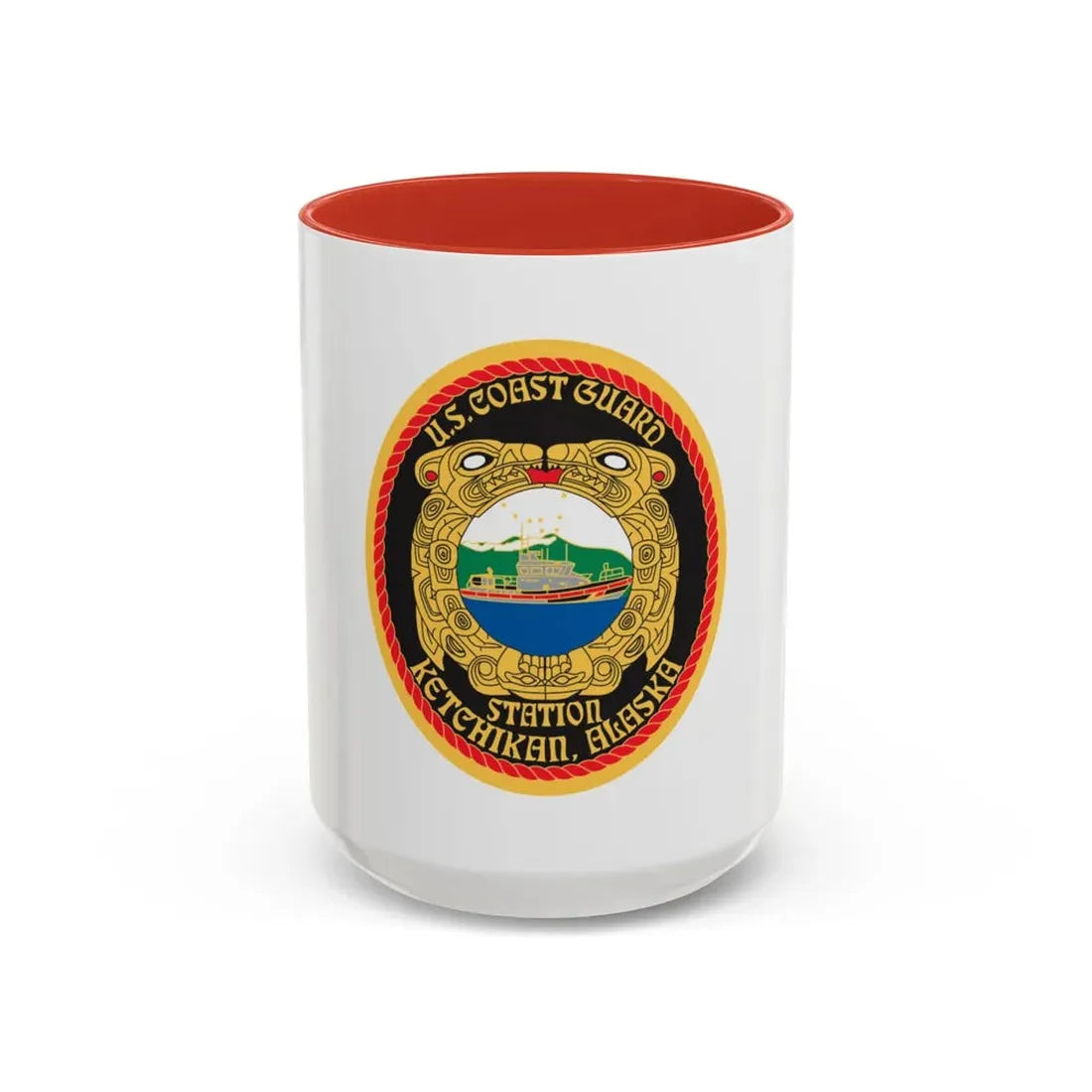 USCGS Ketchikan (U.S. Coast Guard) Accent Coffee Mug 15oz Red - Go Mug Yourself