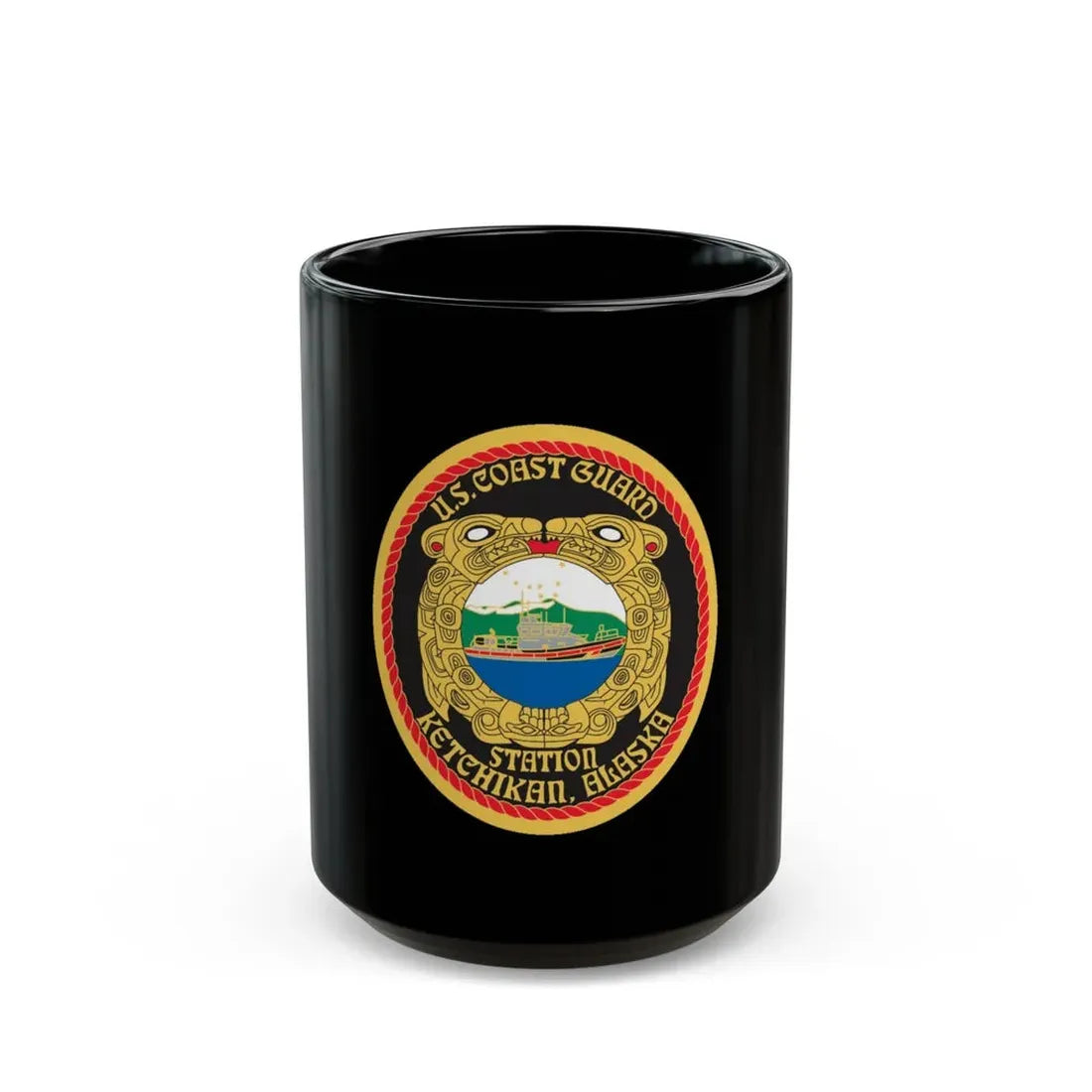 USCGS Ketchikan (U.S. Coast Guard) Black Coffee Mug 15oz - Go Mug Yourself