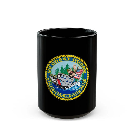 USCGS Quillayute River (U.S. Coast Guard) Black Coffee Mug-15oz-Go Mug Yourself