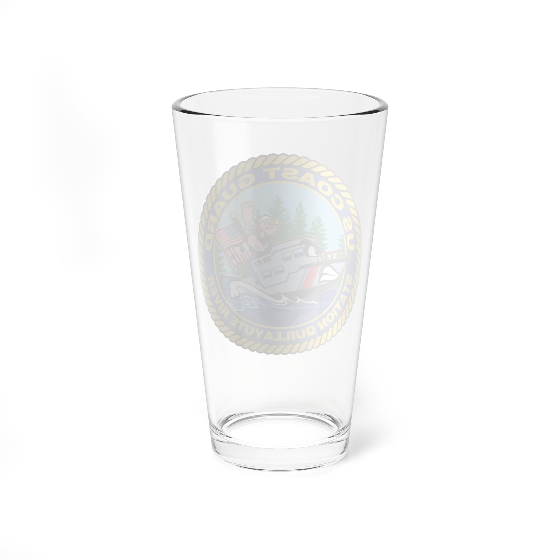 USCGS Quillayute River (U.S. Coast Guard) Pint Glass 16oz-Go Mug Yourself