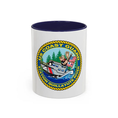 USCGS Quillayute River (U.S. Coast Guard) Accent Coffee Mug 11oz Navy - Go Mug Yourself