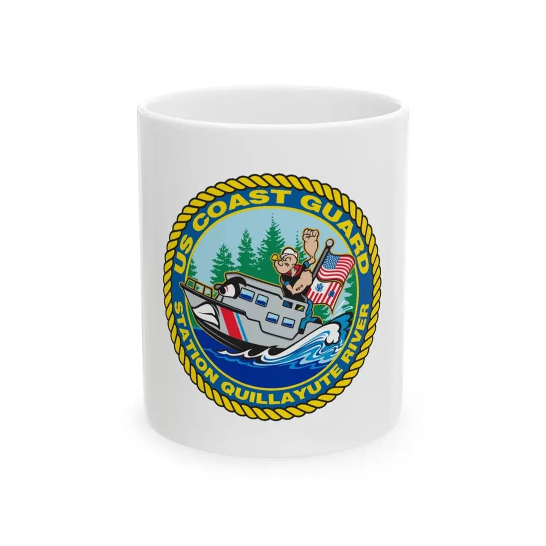 USCGS Quillayute River (U.S. Coast Guard) White Coffee Mug 11oz - Go Mug Yourself