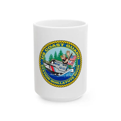 USCGS Quillayute River (U.S. Coast Guard) White Coffee Mug 15oz - Go Mug Yourself