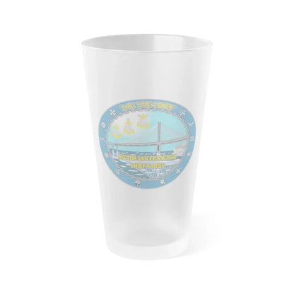 USCGS San Francisco Ask The Chief (U.S. Coast Guard) Frosted Pint Glass 16oz Default Title - Go Mug Yourself