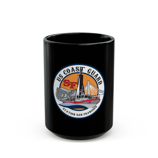 USCGS San Francisco Station (U.S. Coast Guard) Black Coffee Mug-15oz-Go Mug Yourself