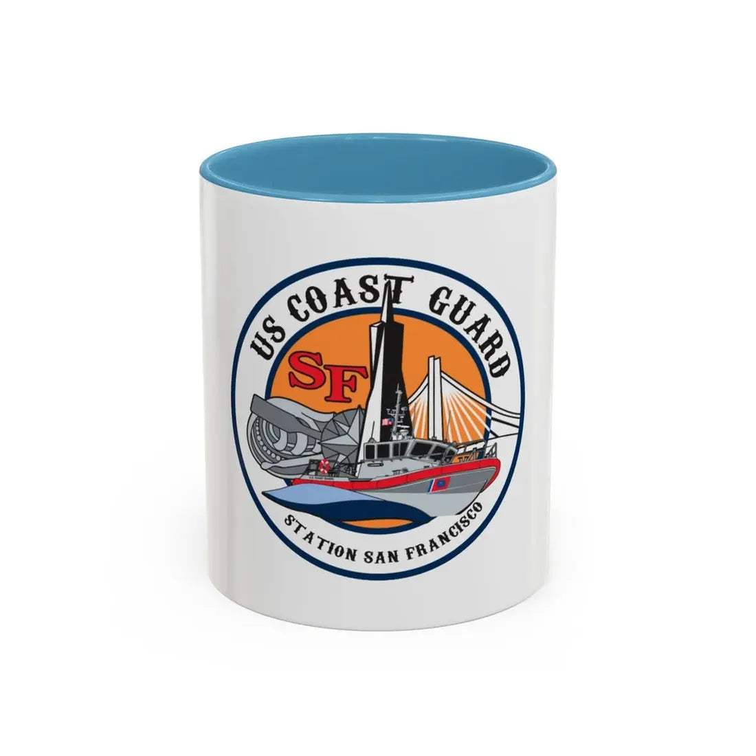 USCGS San Francisco Station (U.S. Coast Guard) Accent Coffee Mug 11oz Light Blue - Go Mug Yourself