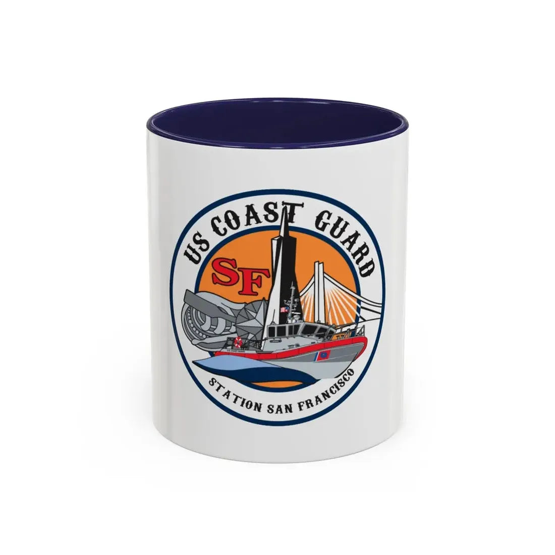 USCGS San Francisco Station (U.S. Coast Guard) Accent Coffee Mug 11oz Navy - Go Mug Yourself