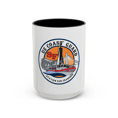 USCGS San Francisco Station (U.S. Coast Guard) Accent Coffee Mug 15oz Black - Go Mug Yourself