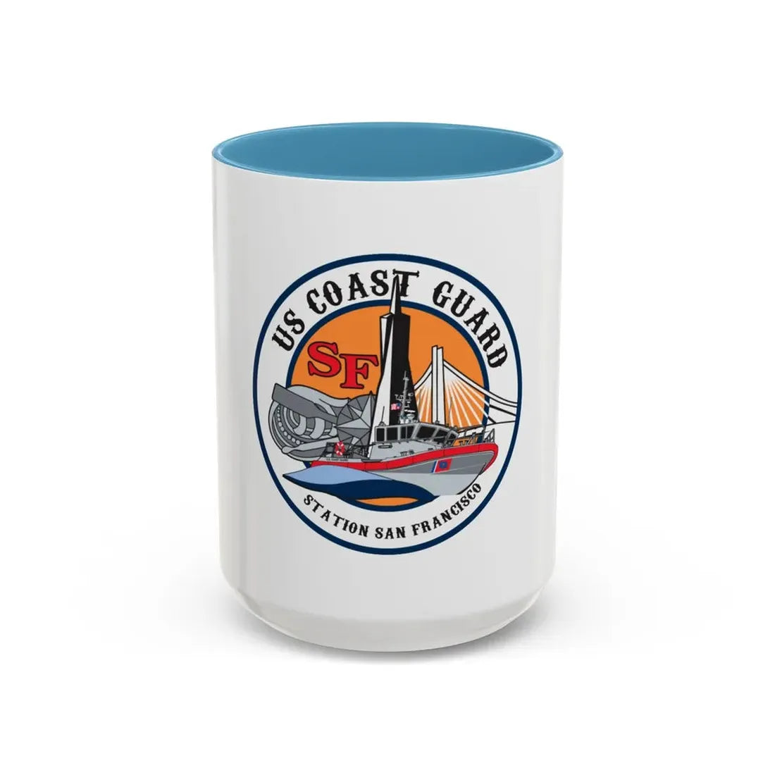 USCGS San Francisco Station (U.S. Coast Guard) Accent Coffee Mug 15oz Light Blue - Go Mug Yourself