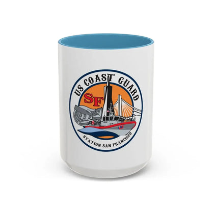 USCGS San Francisco Station (U.S. Coast Guard) Accent Coffee Mug 15oz Light Blue - Go Mug Yourself