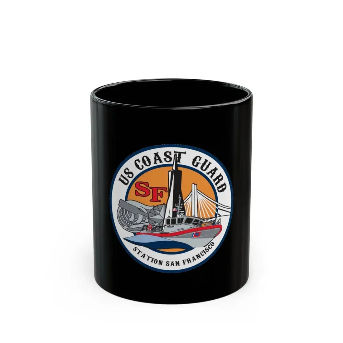 USCGS San Francisco Station (U.S. Coast Guard) Black Coffee Mug 11oz - Go Mug Yourself