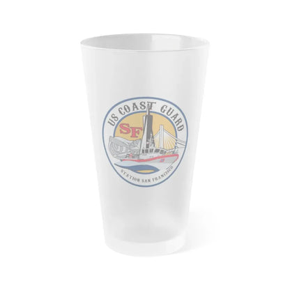 USCGS San Francisco Station (U.S. Coast Guard) Frosted Pint Glass 16oz Default Title - Go Mug Yourself