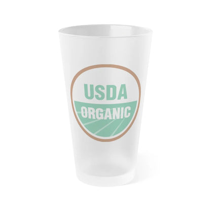 USDA Organic - Frosted Pint Glass 16oz-16oz-Frosted-Go Mug Yourself