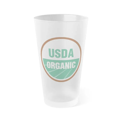 USDA Organic - Frosted Pint Glass 16oz 16oz Frosted - Go Mug Yourself