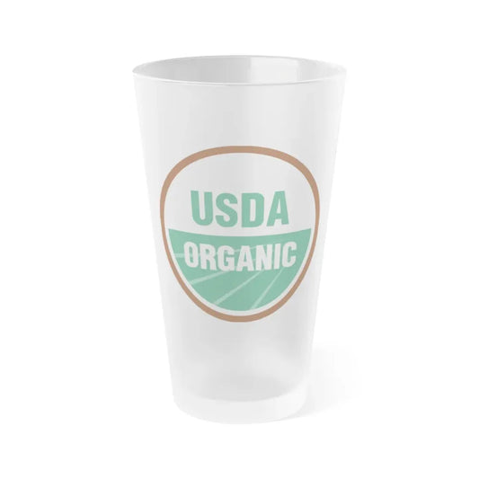 USDA Organic - Frosted Pint Glass 16oz 16oz Frosted - Go Mug Yourself