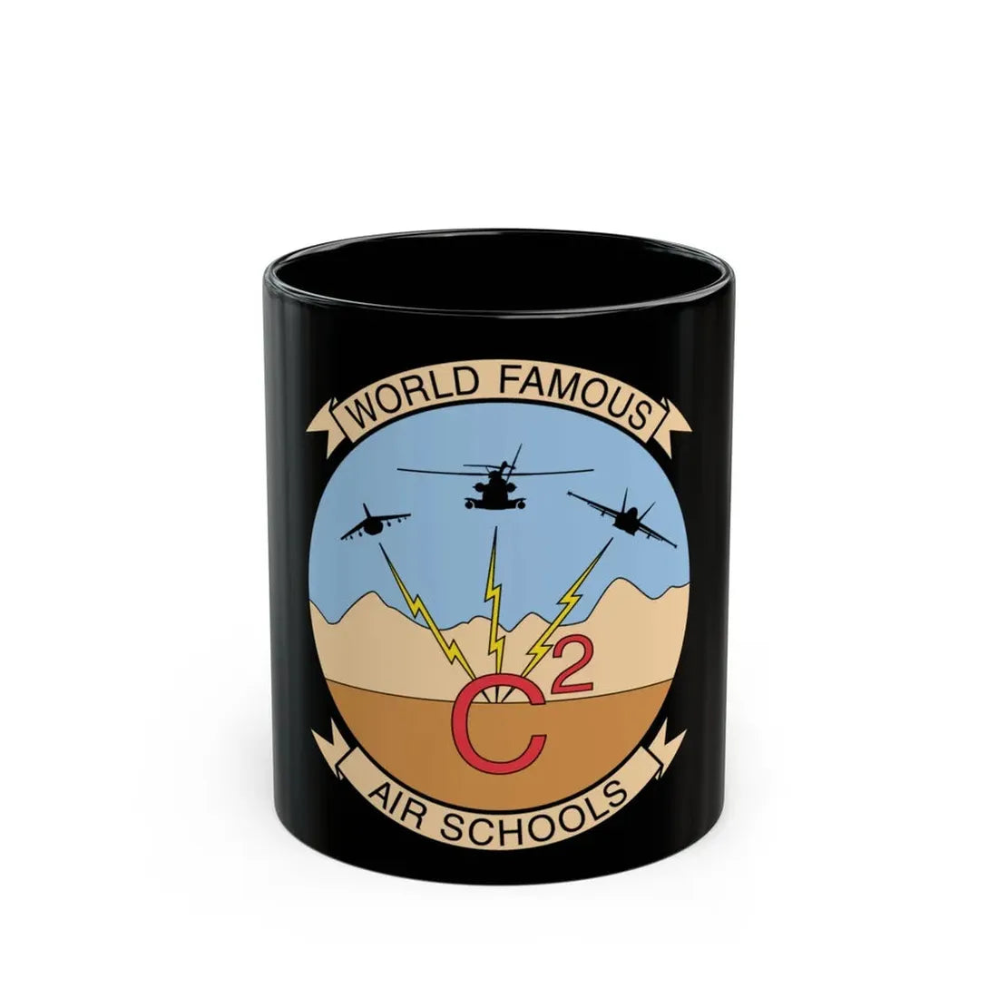 USMC Air Schools (USMC) Black Coffee Mug 11oz - Go Mug Yourself