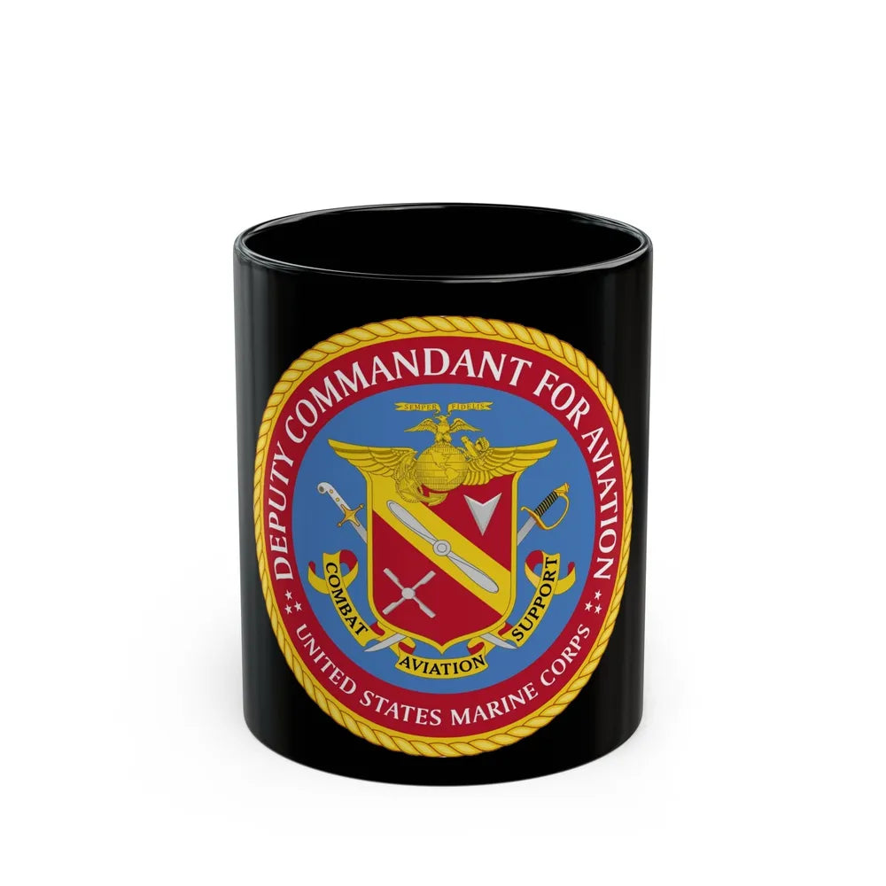 USMC Deputy Commandant for Aviation (USMC) Black Coffee Mug-11oz-Go Mug Yourself