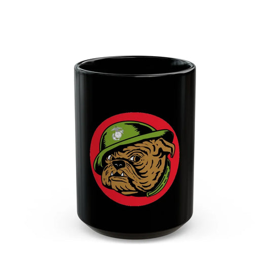 USMC Devil Dog (USMC) Black Coffee Mug-15oz-Go Mug Yourself