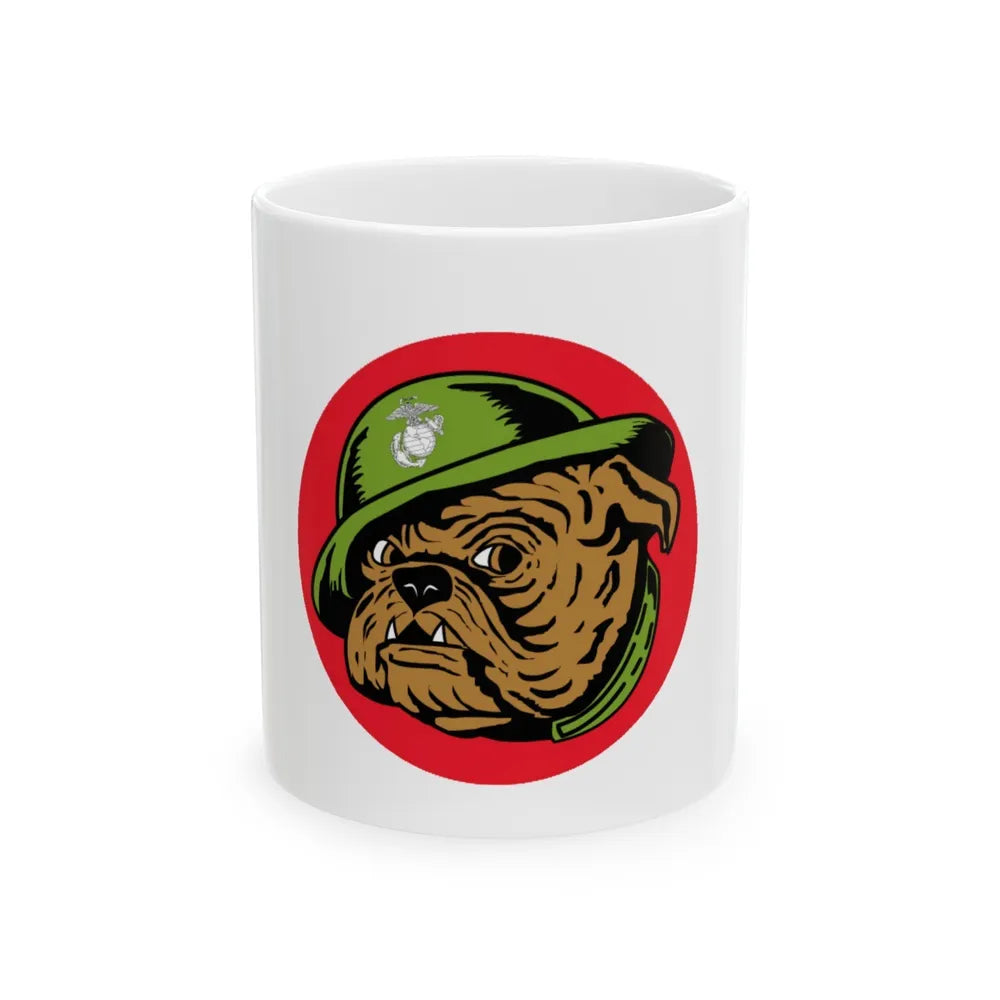 USMC Devil Dog (USMC) White Coffee Mug-11oz-Go Mug Yourself