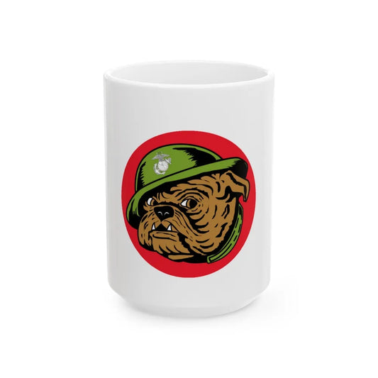 USMC Devil Dog (USMC) White Coffee Mug-15oz-Go Mug Yourself