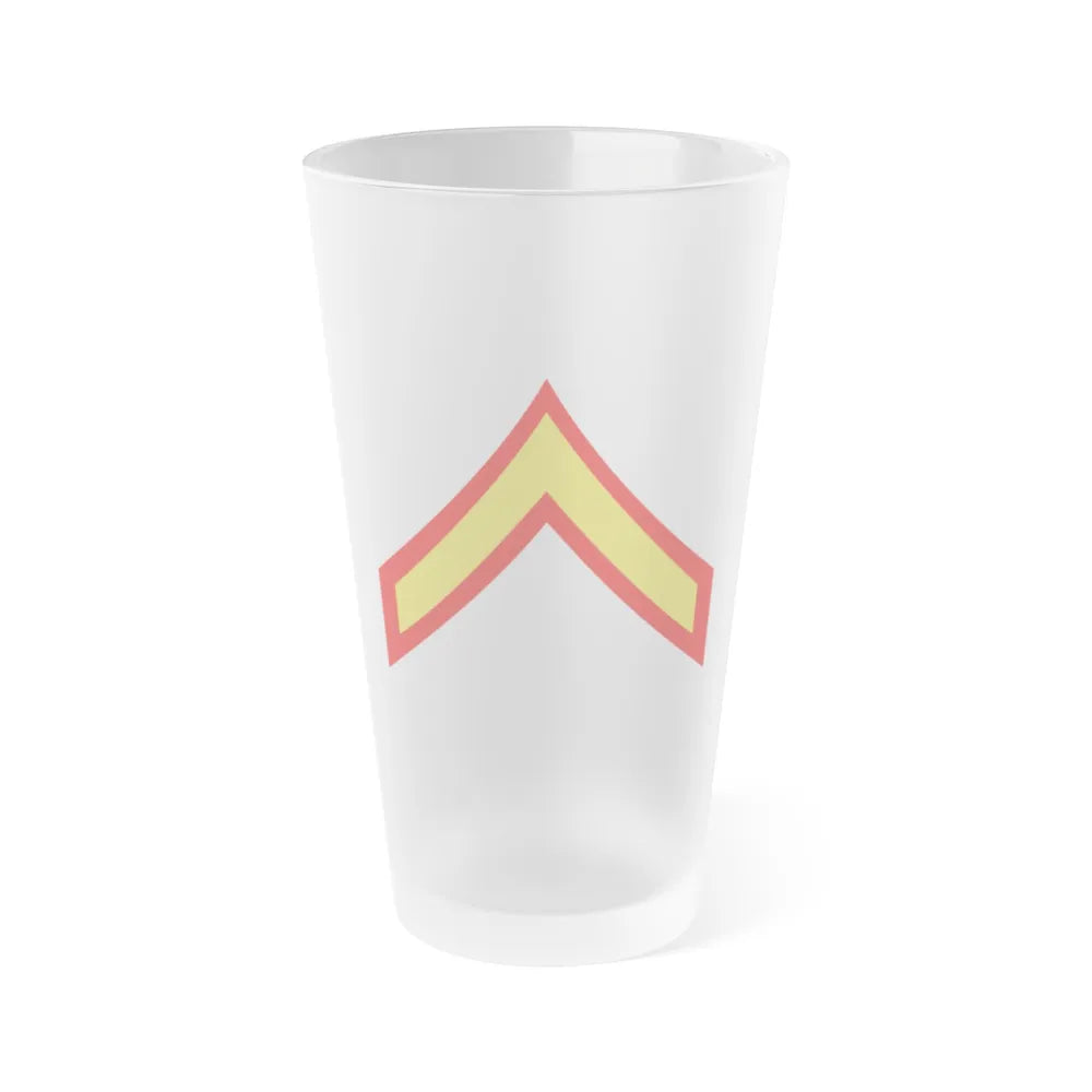 USMC E2 (USMC) Frosted Pint Glass 16oz-Go Mug Yourself