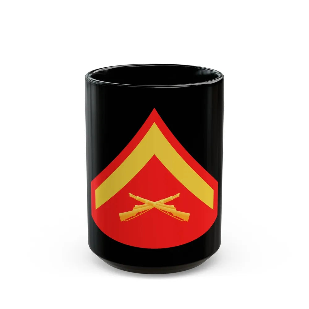 USMC E3 (USMC) Black Coffee Mug-15oz-Go Mug Yourself