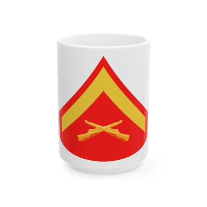 USMC E3 (USMC) White Coffee Mug-15oz-Go Mug Yourself