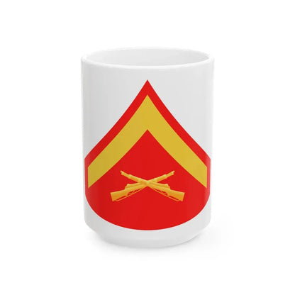 USMC E3 (USMC) White Coffee Mug 15oz - Go Mug Yourself