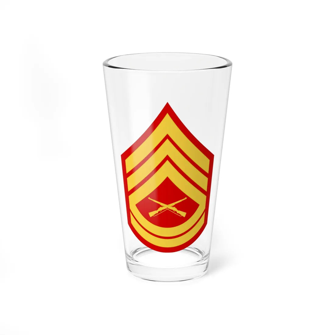 USMC E7 (United States) (Military Rank) Pint Glass 16oz 16oz - Go Mug Yourself