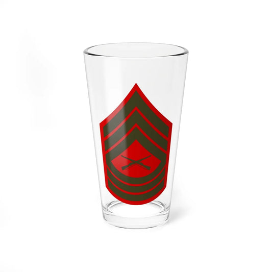USMC E8 MSG Service (United States) (Military Rank) Pint Glass 16oz 16oz - Go Mug Yourself
