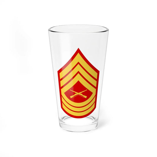 USMC E8 MSG (United States) (Military Rank) Pint Glass 16oz 16oz - Go Mug Yourself