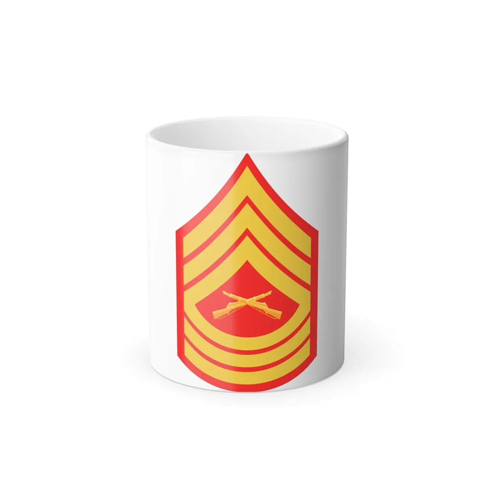 USMC E8 MSG (USMC) Color Changing Mug 11oz-11oz-Go Mug Yourself