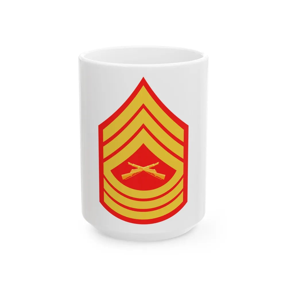 USMC E8 MSG (USMC) White Coffee Mug-15oz-Go Mug Yourself