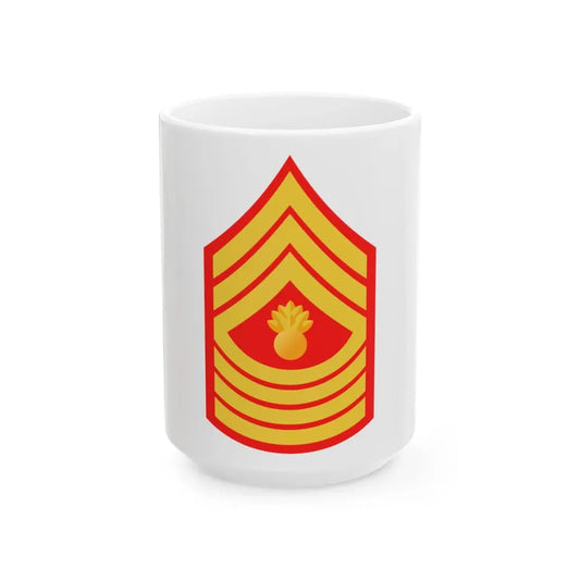 USMC E9 MGyS (USMC) White Coffee Mug 15oz - Go Mug Yourself
