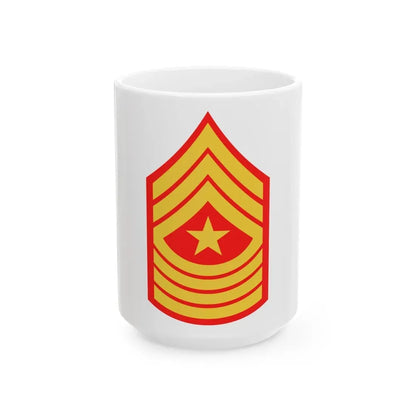 USMC E9 SGM (USMC) White Coffee Mug 15oz - Go Mug Yourself