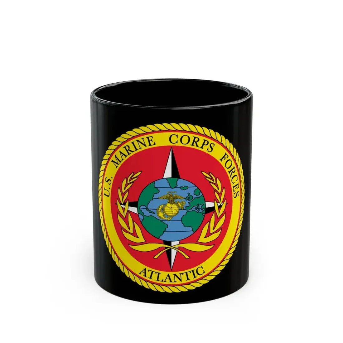 USMC Forces Atlantic (USMC) Black Coffee Mug 11oz - Go Mug Yourself