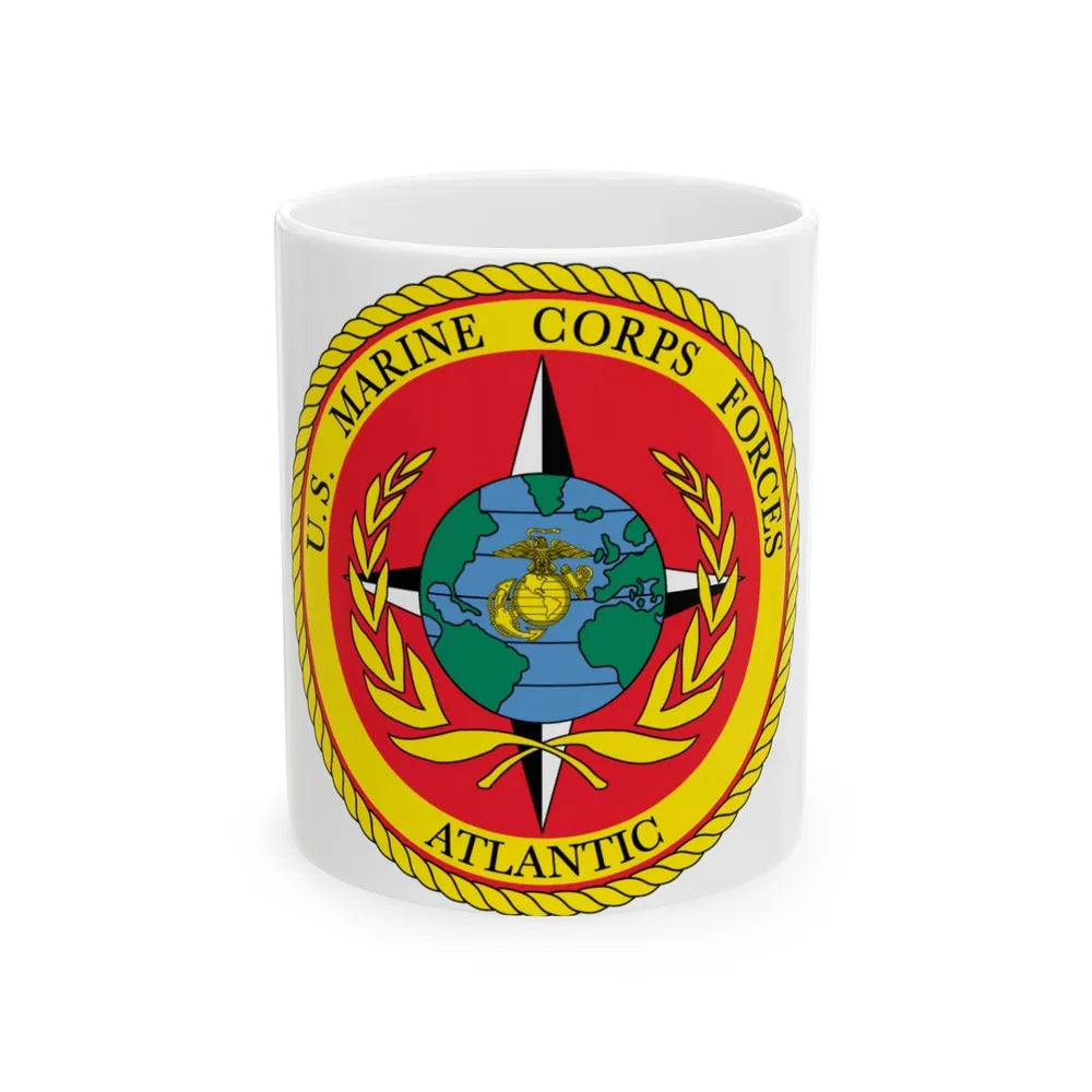 USMC Forces Atlantic (USMC) White Coffee Mug-11oz-Go Mug Yourself