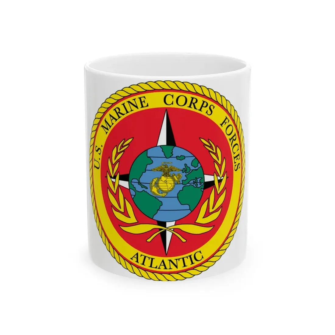 USMC Forces Atlantic (USMC) White Coffee Mug 11oz - Go Mug Yourself