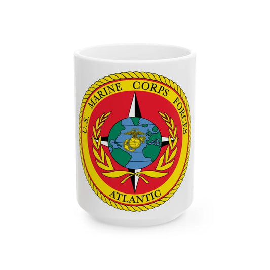 USMC Forces Atlantic (USMC) White Coffee Mug-15oz-Go Mug Yourself